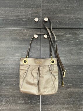 Coach Bronze Metallic Leather Bag